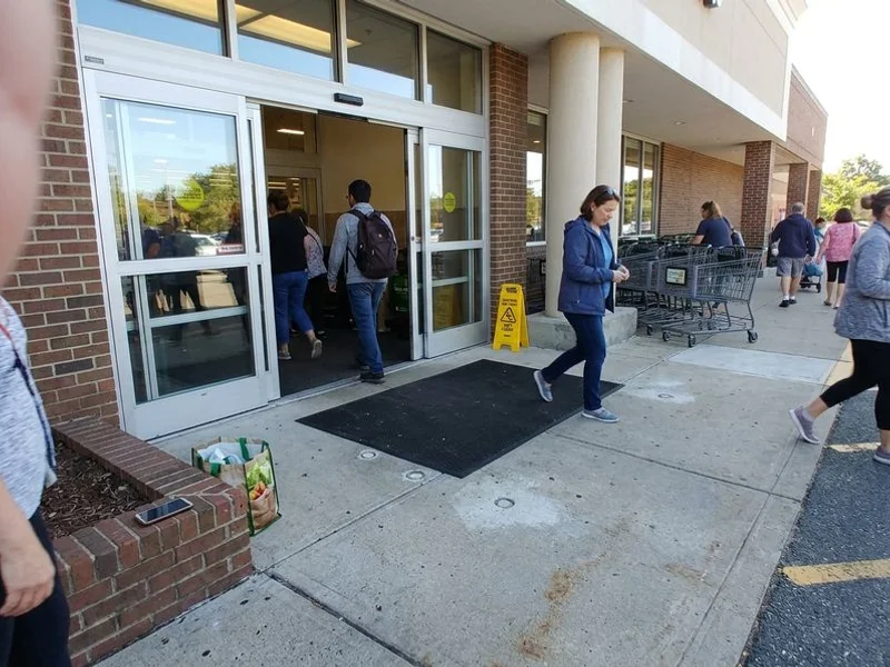 Repaired commercial entrance reopened the same shift